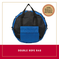 Weaver Leather rope bag front pocket exterior offers quick access to small items.