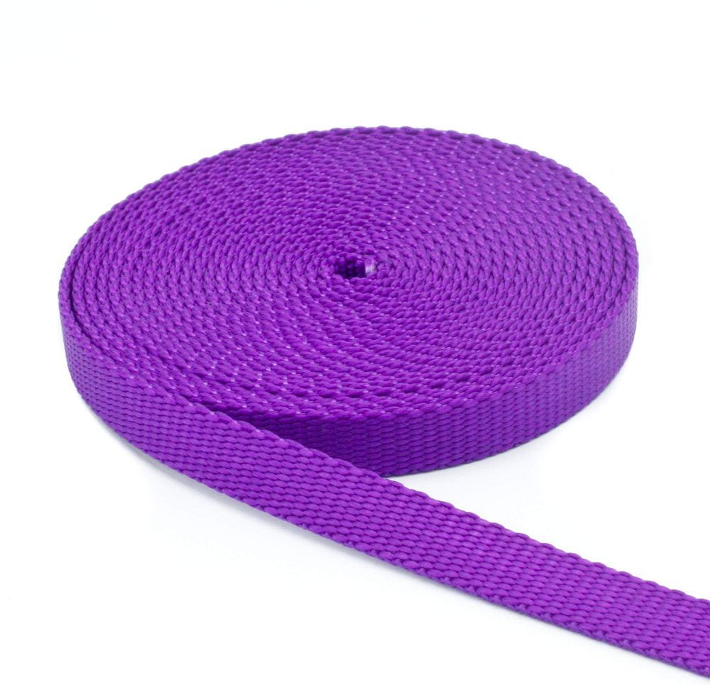 Webbing Plus half-inch purple nylon webbing for durable outdoor straps and gear.