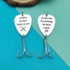 Wedding gift for Father of the Groom fishing lure engraved for the wedding