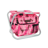 WeddingSTAR folding chair pink camouflage front view for outdoor event seating.
