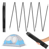 Wedhapy 8mm black tent poles, 12.8 ft, sturdy support for camping shelters