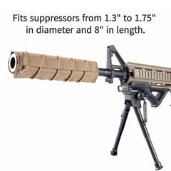 Weegeeks suppressor cover with adjustable straps ensures snug, secure fit
