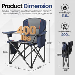 WEIDIORME 2-pack camping chair setup ready for quick outdoor seating.