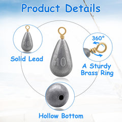 Five 1/4 oz fishing weights