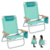 WEJOY 2-pack oversized beach chair folded for easy transport and storage.
