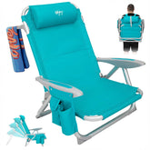 WEJOY beach chair adults reclining for customizable comfort on the sand