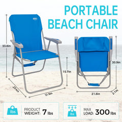 WEJOY beach chair with shoulder strap for effortless carry outdoors.