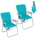 WEJOY folding beach chair compact folded for easy travel storage.