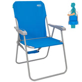 WEJOY folding beach chair folded compact for easy transport.