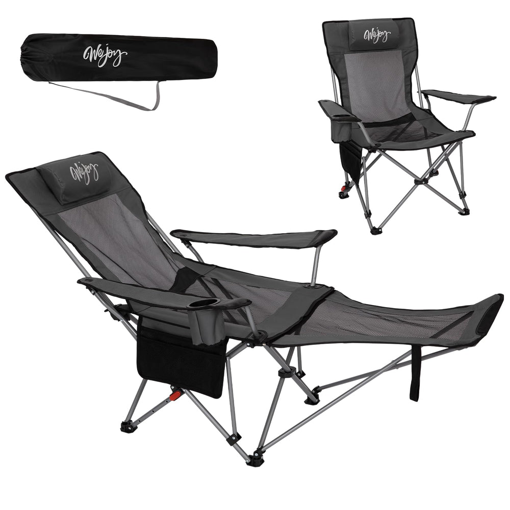 WEJOY reclining camping chair backrest adjustable for versatile outdoors comfort