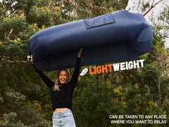 WEKAPO headrest pillow on air lounger provides neck support during rest.
