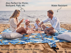 WEKAPO beach blanket four corner pockets for storage and sand anchoring