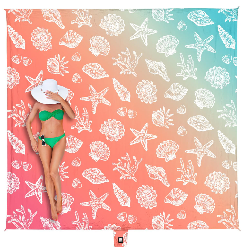 WEKAPO beach blanket oversized 11x9 covers up to 10 people.