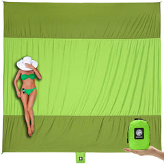WEKAPO Beach Blanket sandproof-waterproof oversized 9x7 for family beach days.