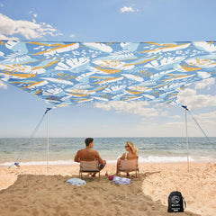 WEKAPO beach tent easy-setup demonstration for quick shade on sand