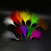 WellieSTR marabou dyed feathers pack in 10 colors for versatile fly tying