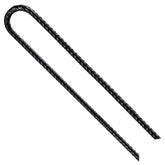 Wensilon rebar U-hook 12in anchoring for secure ground installation.