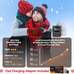 Wenyueyan heated gloves rechargeable battery powers cordless warmth
