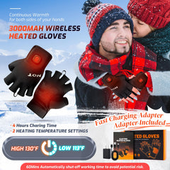 Wenyueyan heated gloves ultralight feel for comfortable all-day wear in winter