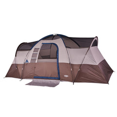 Wenzel Aspen Hills 8P front awning providing shade and gear staging space