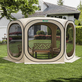 Werph pop-up screen tent beige 12x12 setup for quick shade and insect protection.