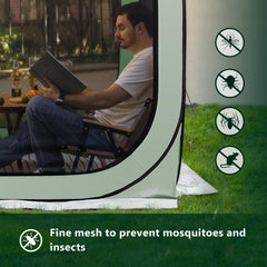 Werph Pop Up Tent four-sided mesh delivers breathable ventilation and bug protection.