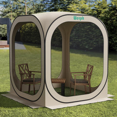 Werph pop-up tent front view showing quick shade for outdoor gatherings