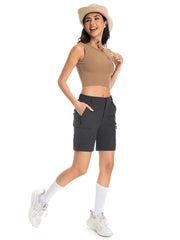 Wespornow women's hiking pants grey zip-off convertible feature for versatile wear