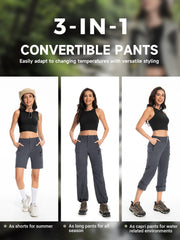 Wespornow women's hiking pants zip-off legs offer convertible comfort for changing conditions.