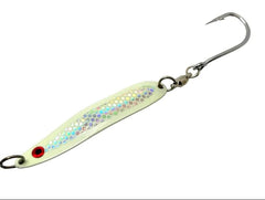 West Coast Tackle Little PHAT-E 3.5 Ghost White lure glows for deep-water visibility