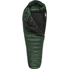Western Mountaineering Badger MF hood close-up showing warm down collar.