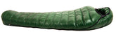Western Mountaineering Badger MF left-zip hood area offers easy access and snug warmth.