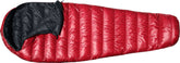 Western Mountaineering SummerLite LZ bag open, full-length zipper for easy venting.