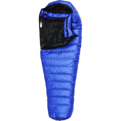 Western Mountaineering Ultralite 20-degree sleeping bag top view, compact warmth for travel.