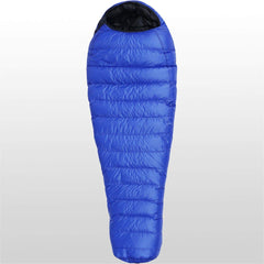 Western Mountaineering Ultralite draft-tube full-length zipper, minimizes cold spots during chilly nights.
