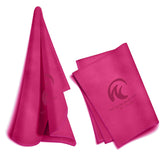 Wet Work Microfiber XL towel folded for travel and quick-dry convenience.