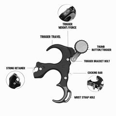 WGNV bow release aluminum-alloy body emphasizes durable build for daily use.