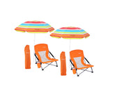 WGOS beach chair with umbrella provides shaded seating on sunny shores