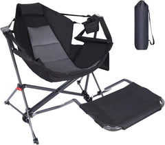 WGOS Hammock Chair full setup with stand for outdoor lounging.