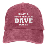 What A Differences A Dave Makes Hat Red - front view