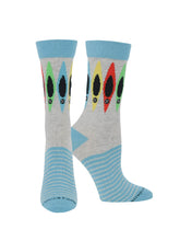 WHD Canoe Crew Socks gray heather with canoe design for everyday comfort.