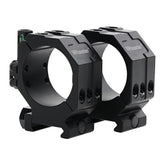 Wheeler 2-piece Picatinny scope rings with anti-cant for precise leveling in mounting.