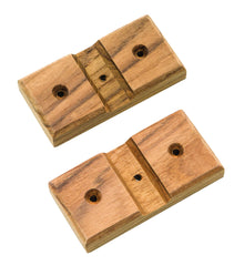 Whitecap teak rod mounting board in beige, ideal for organized fishing gear on boats