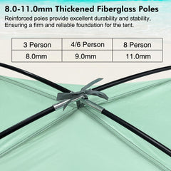 WhiteFang Beach Tent mesh windows promote airflow for a cooler beach day.