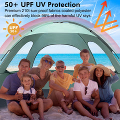 WhiteFang Beach Tent UPF 50+ protection shields skin from bright sun.