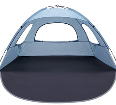 WhiteFang Beach Tent Sierra Blue provides UV shade for comfortable beach days.