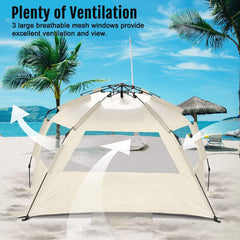 WhiteFang Deluxe XL three ventilation windows keep air flowing
