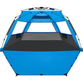 WhiteFang Deluxe XL pop-up beach tent setup shows quick shade for family outings