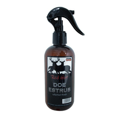 8 oz bottle of Doe Estrous scent with label on white background