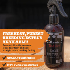 Product image of 8 oz Doe Estrous bottle with Wisconsin branding